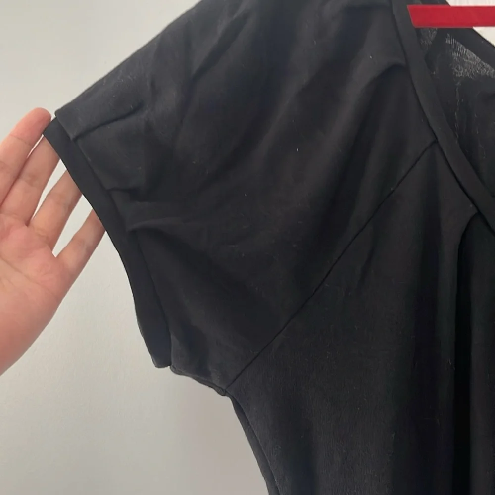 Express wide neck black dress